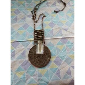 Metal And Crystal Necklace Pendant Bohemian Festival